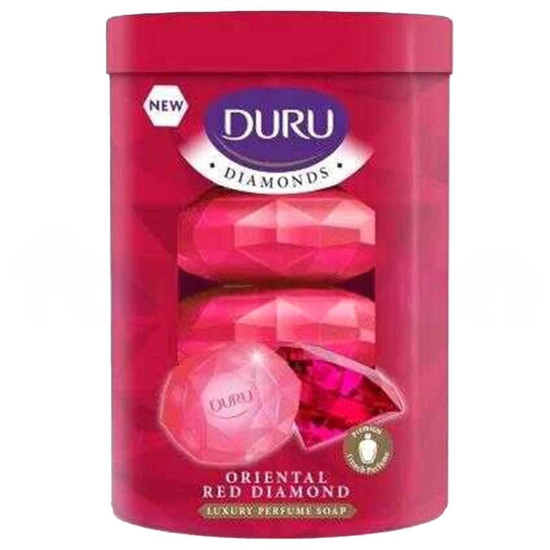 Duru Diamonds Serisi Katı Sabun Kırmızı 4'lü 90 gr