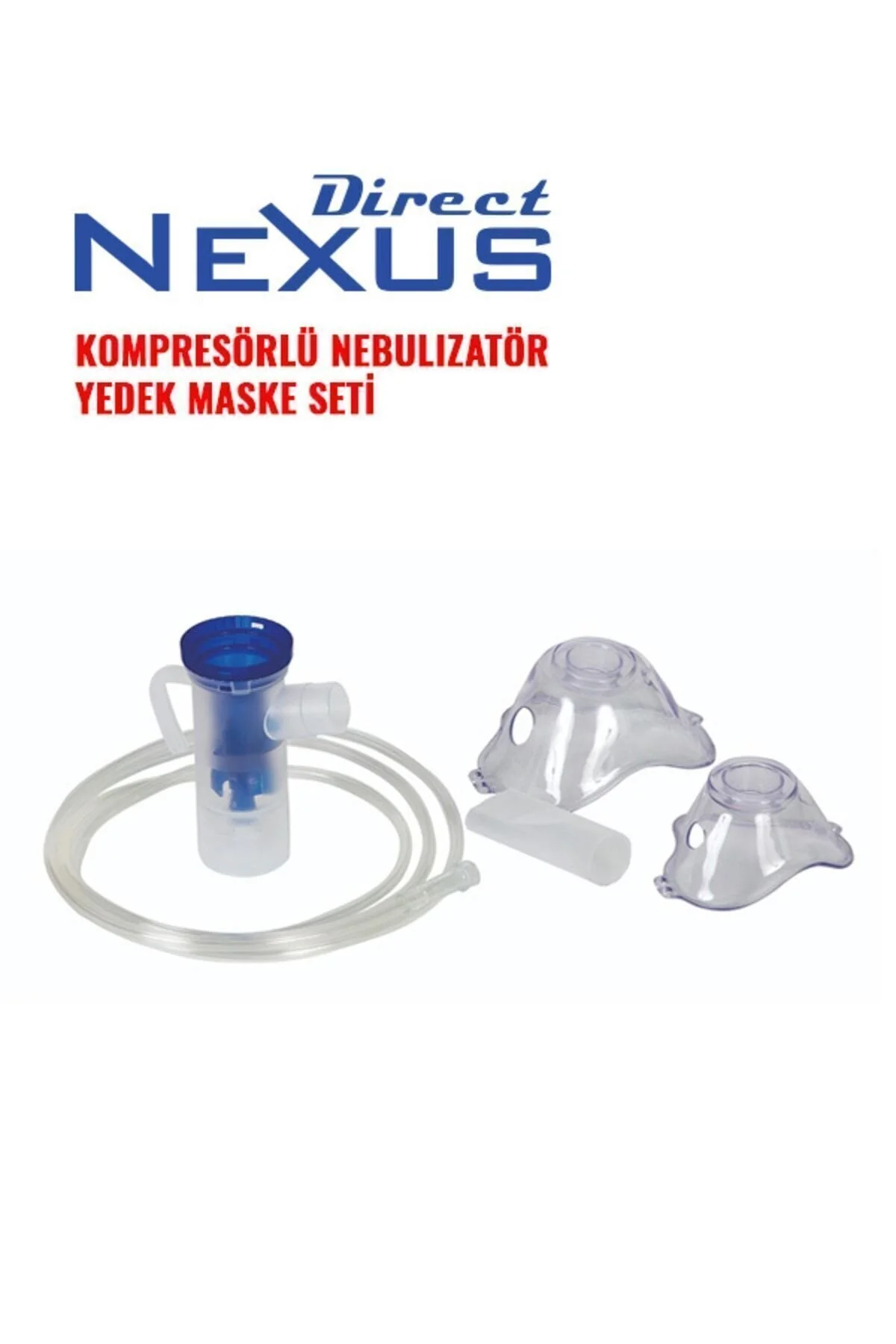 Direct Nexus Kompresörlü Nebulizatör Yedek Maske Seti