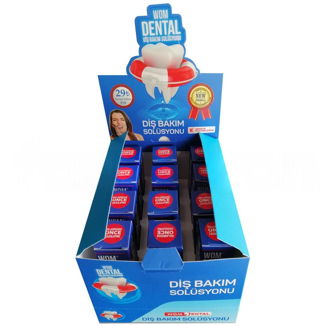 Wom Dental Diş Bakım Solüsyonu 20 ml - 12'li Stant