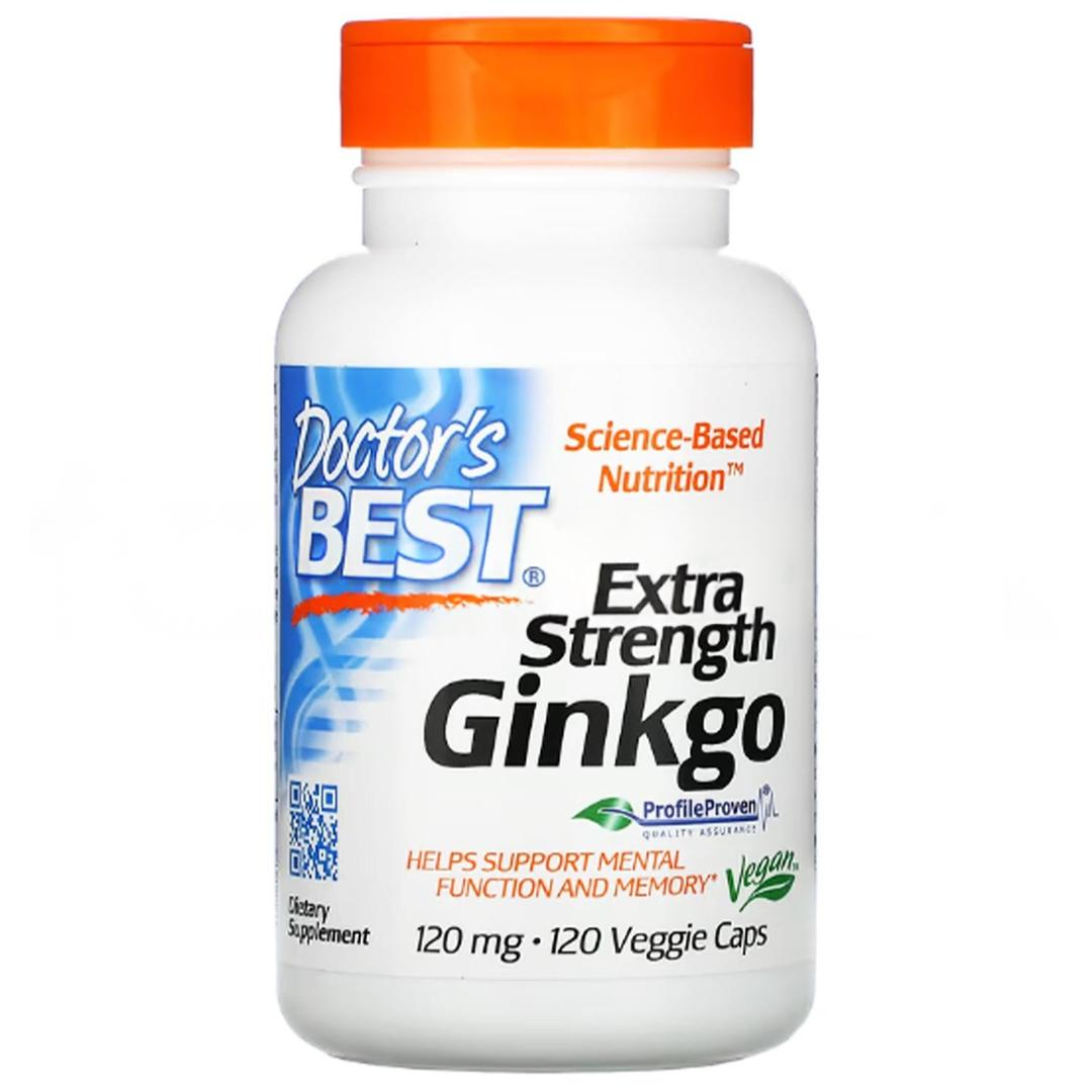 Doctor's Best Extra Strength Ginkgo 120 mg 120 Veggie Caps - İthal