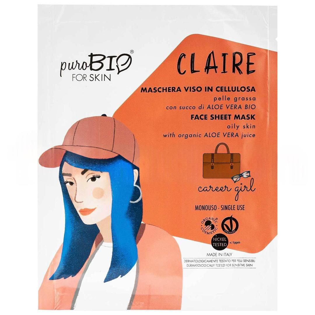 Purobio Face Sheet Mask For Oily Skin Claire Career Girl