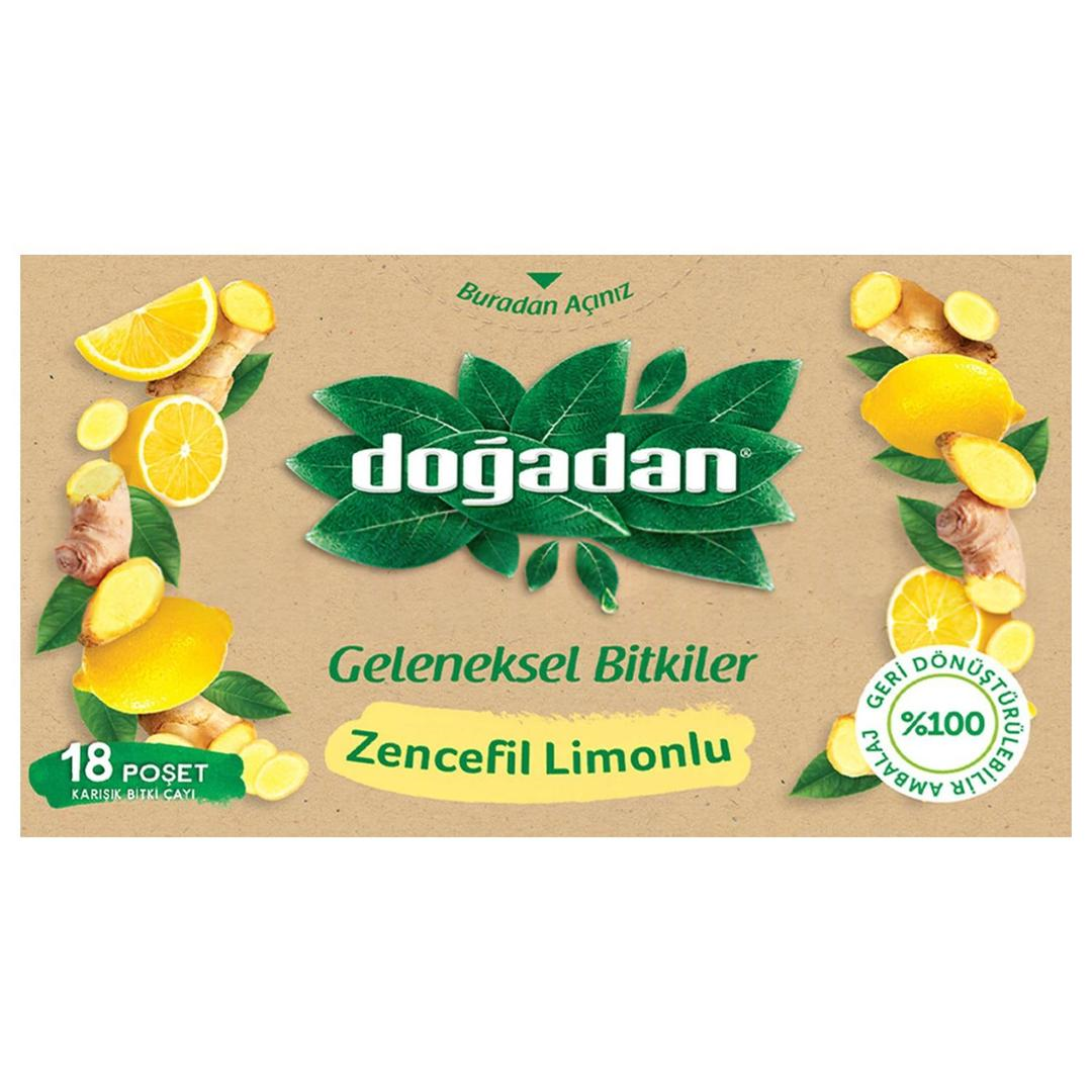 Doğadan Geleneksel Bitkiler Zencefil Limonlu Bitki Çayı 18'li