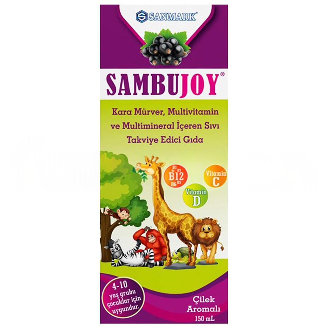 Sanmark Sambujoy Çilek Aromalı Kids Şurup 150 ml
