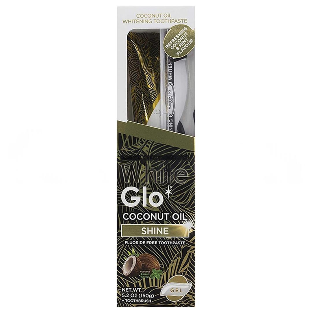 White Glo Coconut Oil Diş Macunu 150 gr + Diş Fırçası + Esnek Kürdan