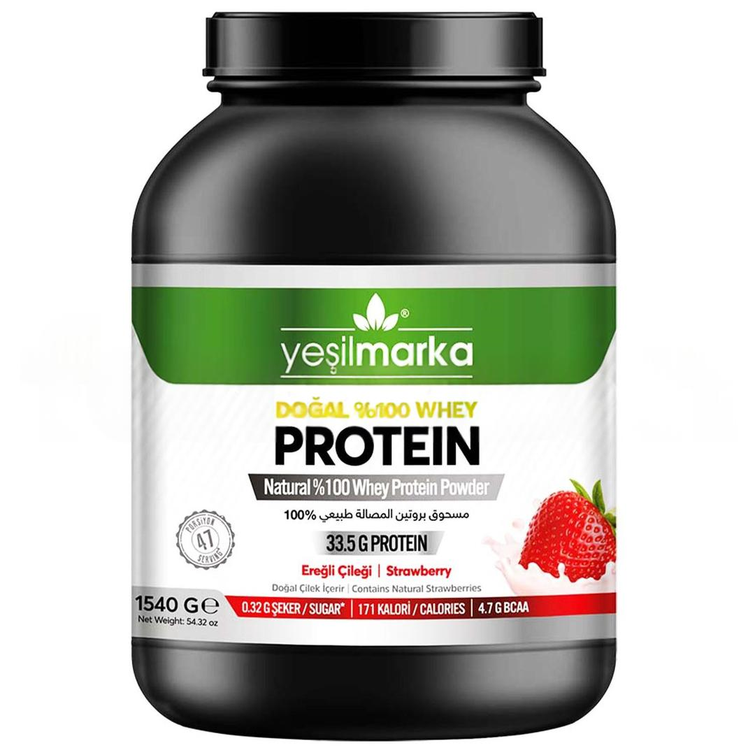 Yeşilmarka Doğal Whey Protein Tozu Ereğli Çileği 1540 gr