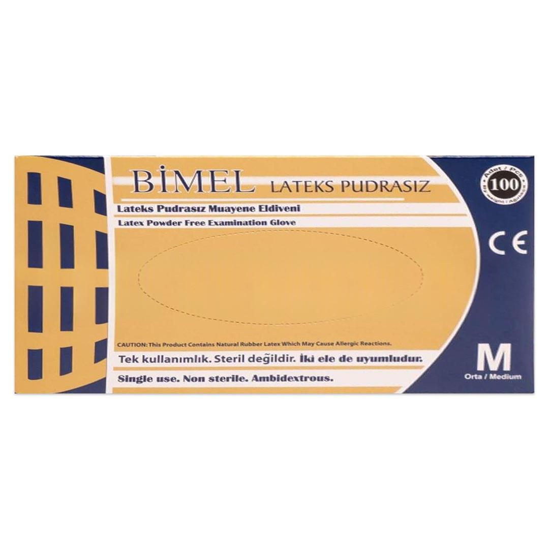 Bimel Lateks Pudrasız Eldiven Medium 100'lü