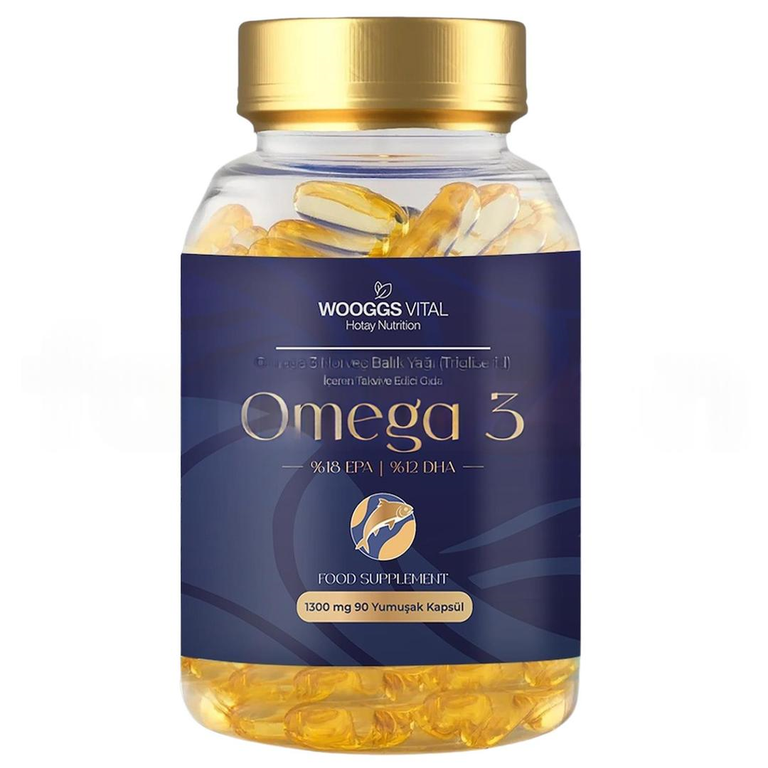 Wooggs Vital Omega 3 Norveç Balık Yağı Trigliserid Iteg 90 Soft Jel