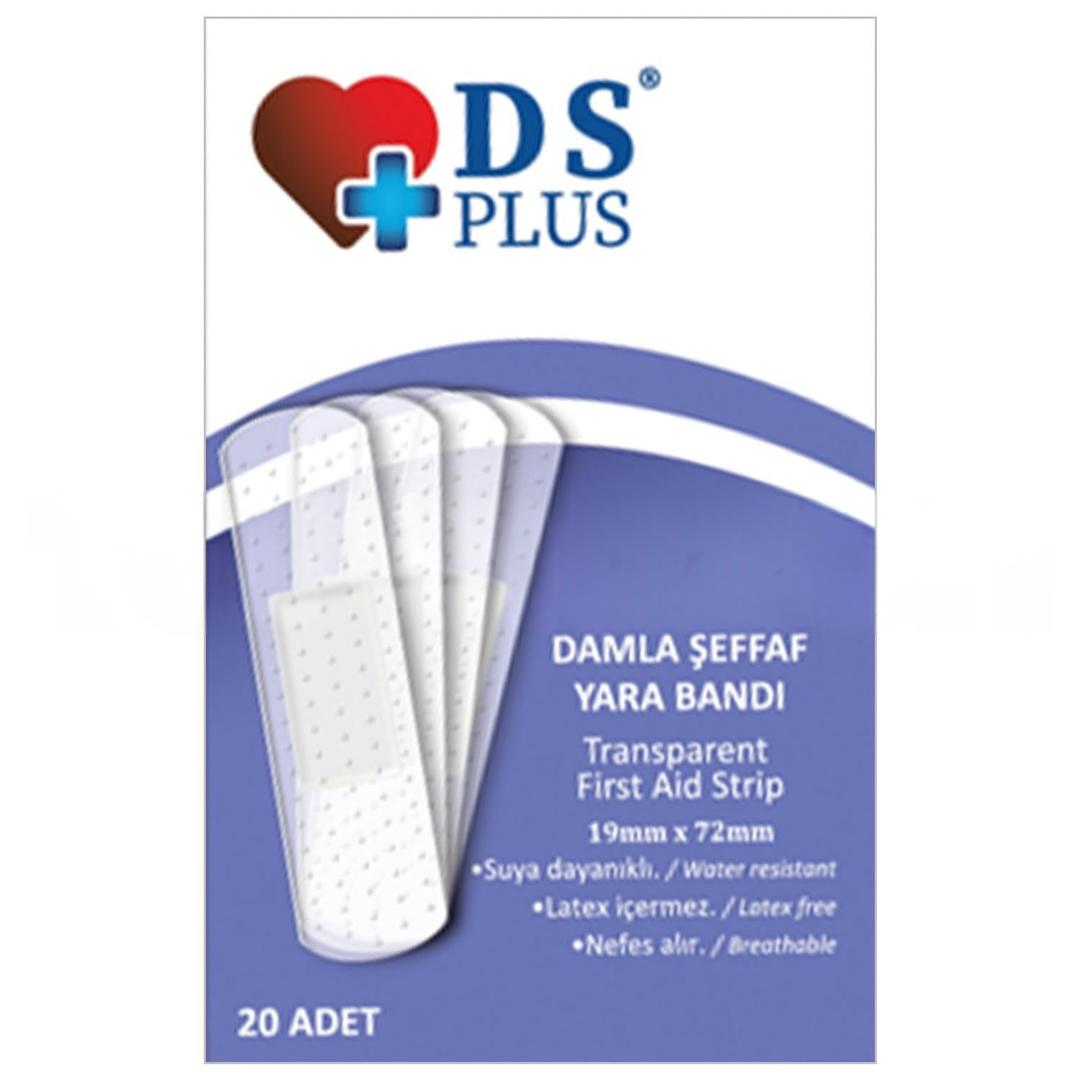 Ds Plus Su Geçirmez Şeffaf Yara Bandı 20'li