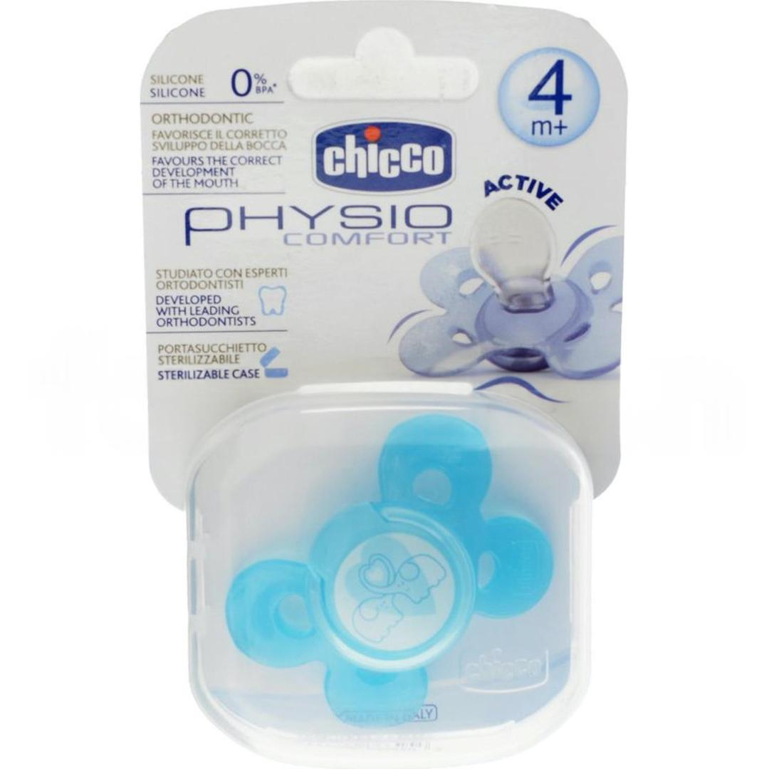 Chicco Comfort Emzik 4 Ay+ Silikon - Mavi