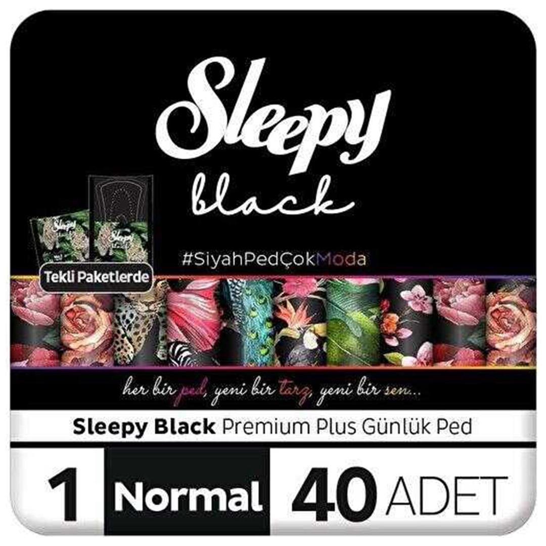 Sleepy Black Premium Plus Günlük Ped Normal 40'lı