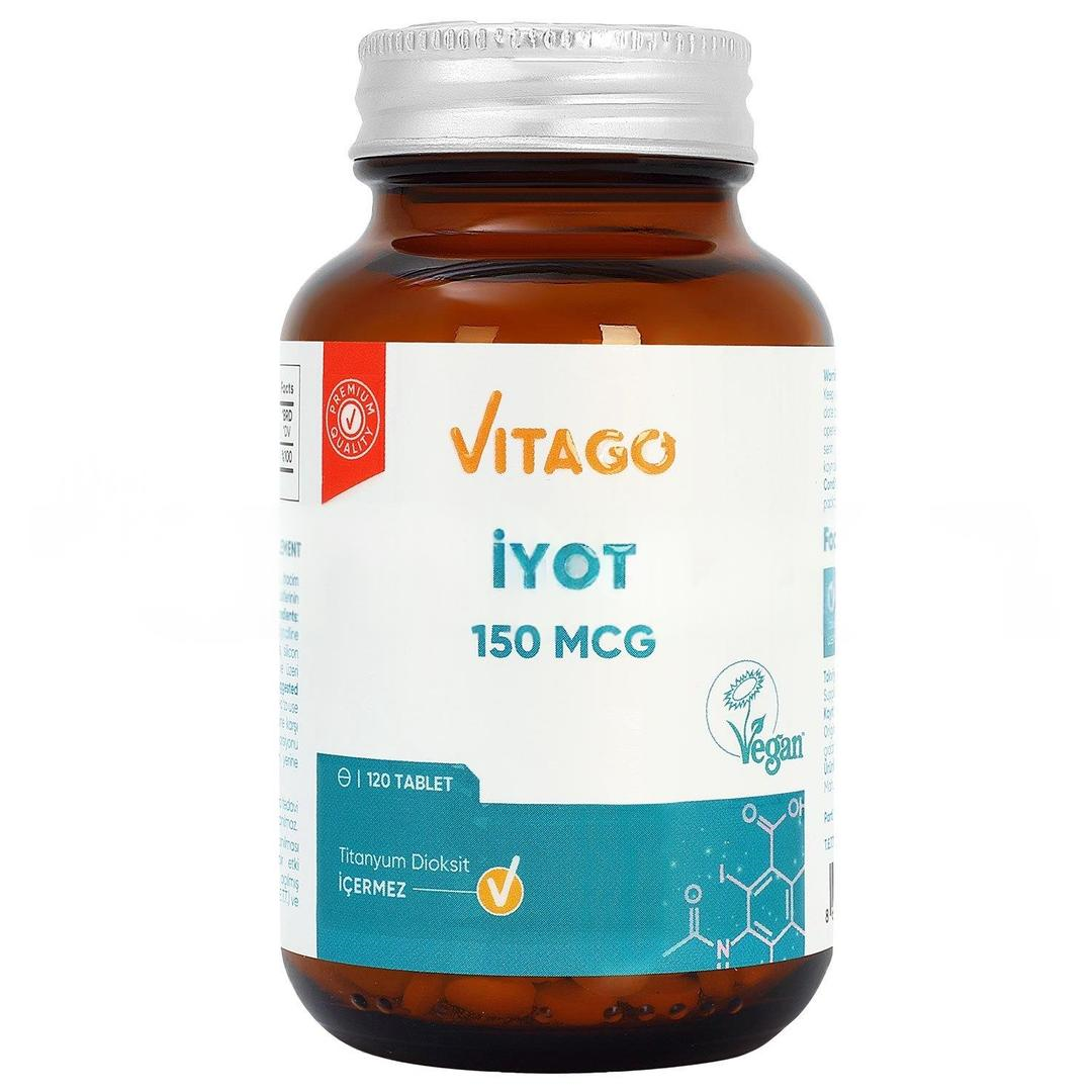 Vitago Premium İyot Takviye Edici Gıda 150 mcg 120 Tablet