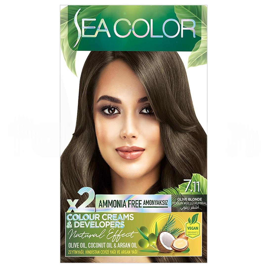 Sea Color Saç Boyası Natural Kit Yoğun Küllü Kumral 7.11