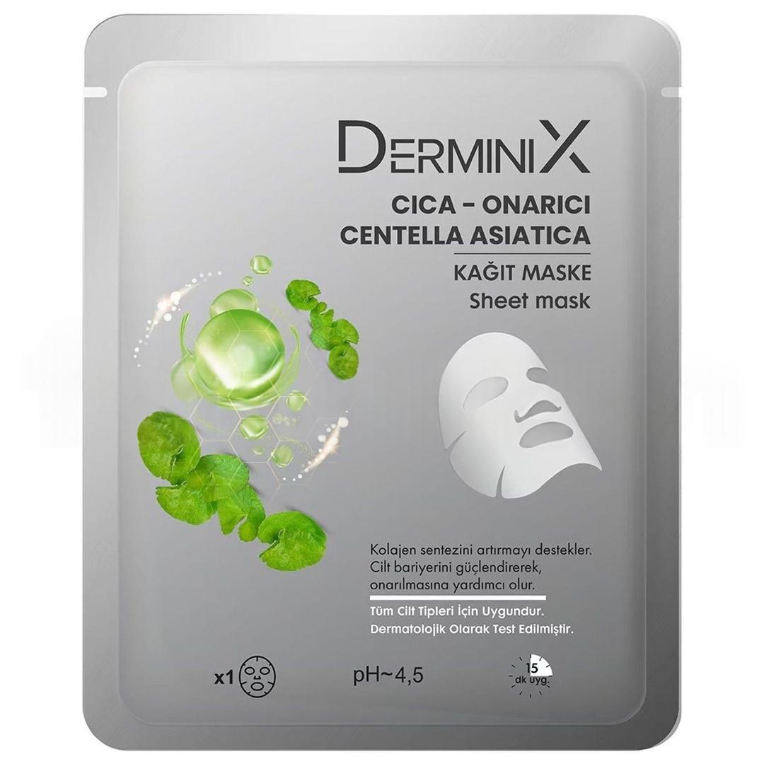 Derminix Cica Onarıcı Centella Asiatica İçeren Yüz Kağıt Maskesi