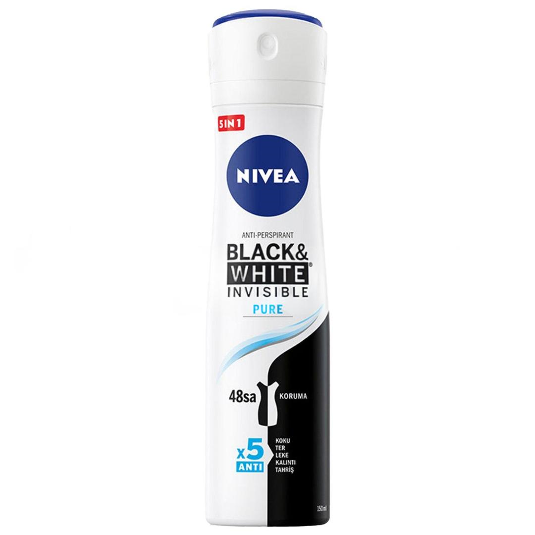 Nivea Invisible For Black and White Pure Kadın Deodorant 150 ml