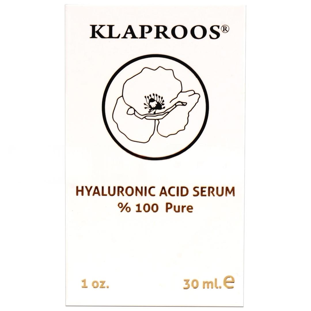 Klaproos Hyaluronic Acid Serum %100 Pure 30 ml