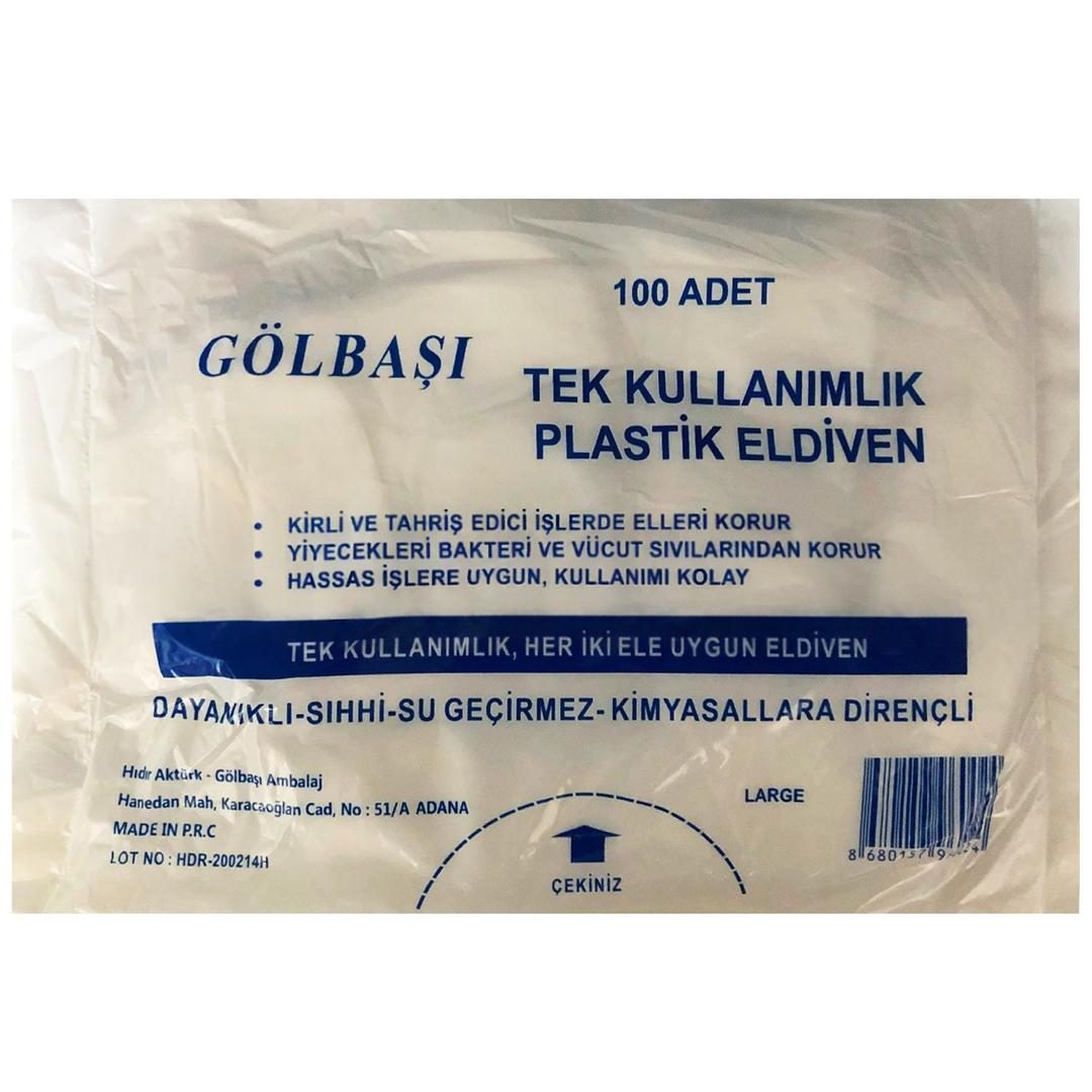 Gölbaşı Tek Kullanımlık Poşet Eldiven Large 100'lü