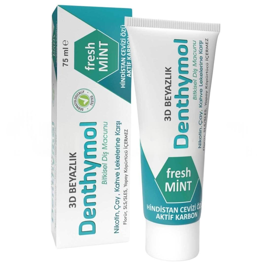 Denthymol Bitkisel 3D Beyazlık Diş Macunu 75 ml