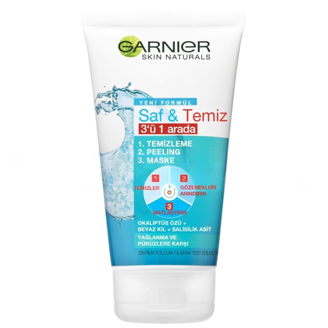 Garnier Saf & Temiz 3'ü 1 Arada Temizleme Peeling Maske 50 ml