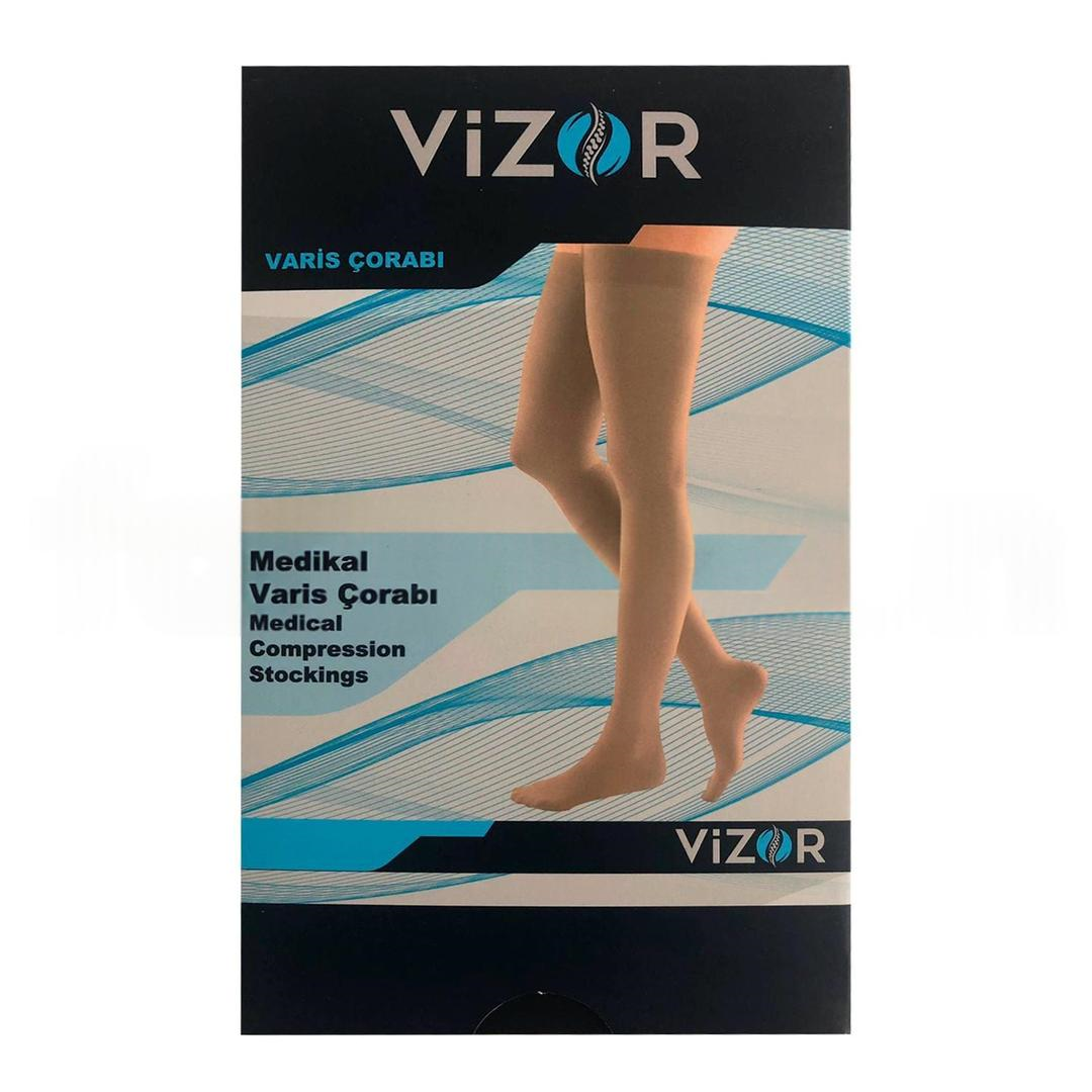 Vizor Diz Üstü Burun Açık Varis Çorabı 5203-A No: 7