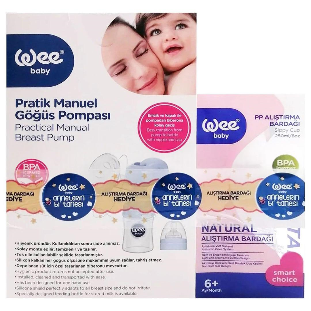 Wee Baby 752 Pratik Manuel Göğüs Pompası + Alıştırma Bardağı Hediyeli