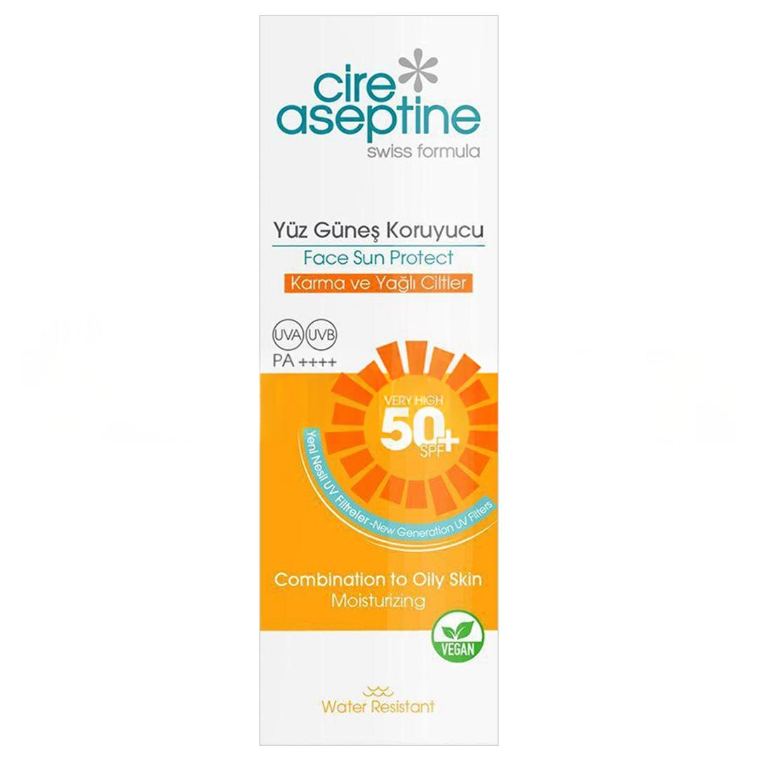 Cire Aseptine Yüz Güneş Koruyucu SPF50+ Karma Yağlı Ciltler 50 ml