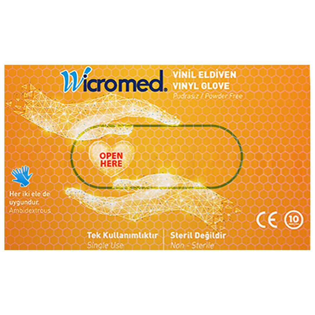 Wicromed Pudrasız Vinil Eldiven Large 10'lu