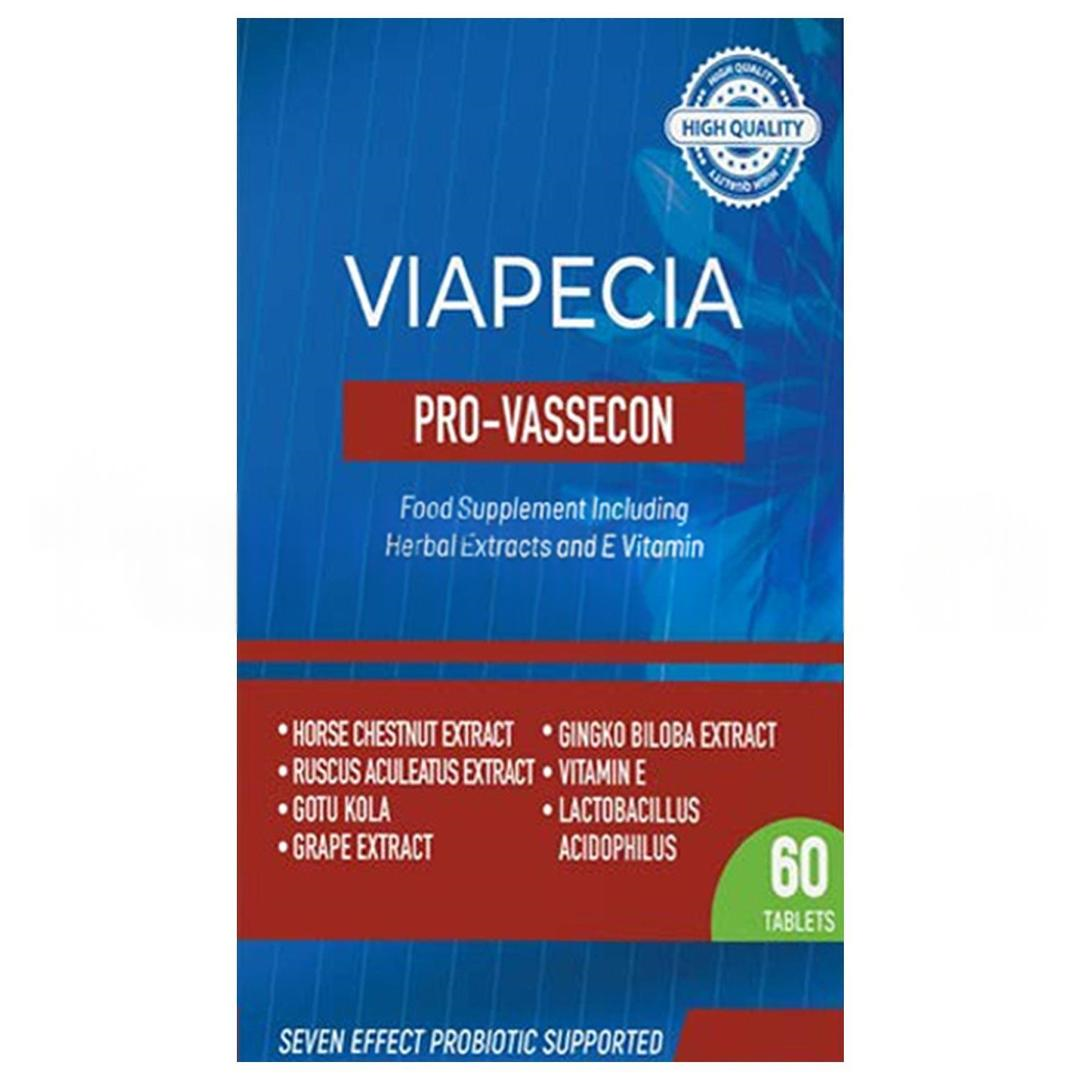 Viapecia Pro-Vassecon Bitkisel Ekstreler ve Vitamin E 60 Tablet - Eski Ambalaj