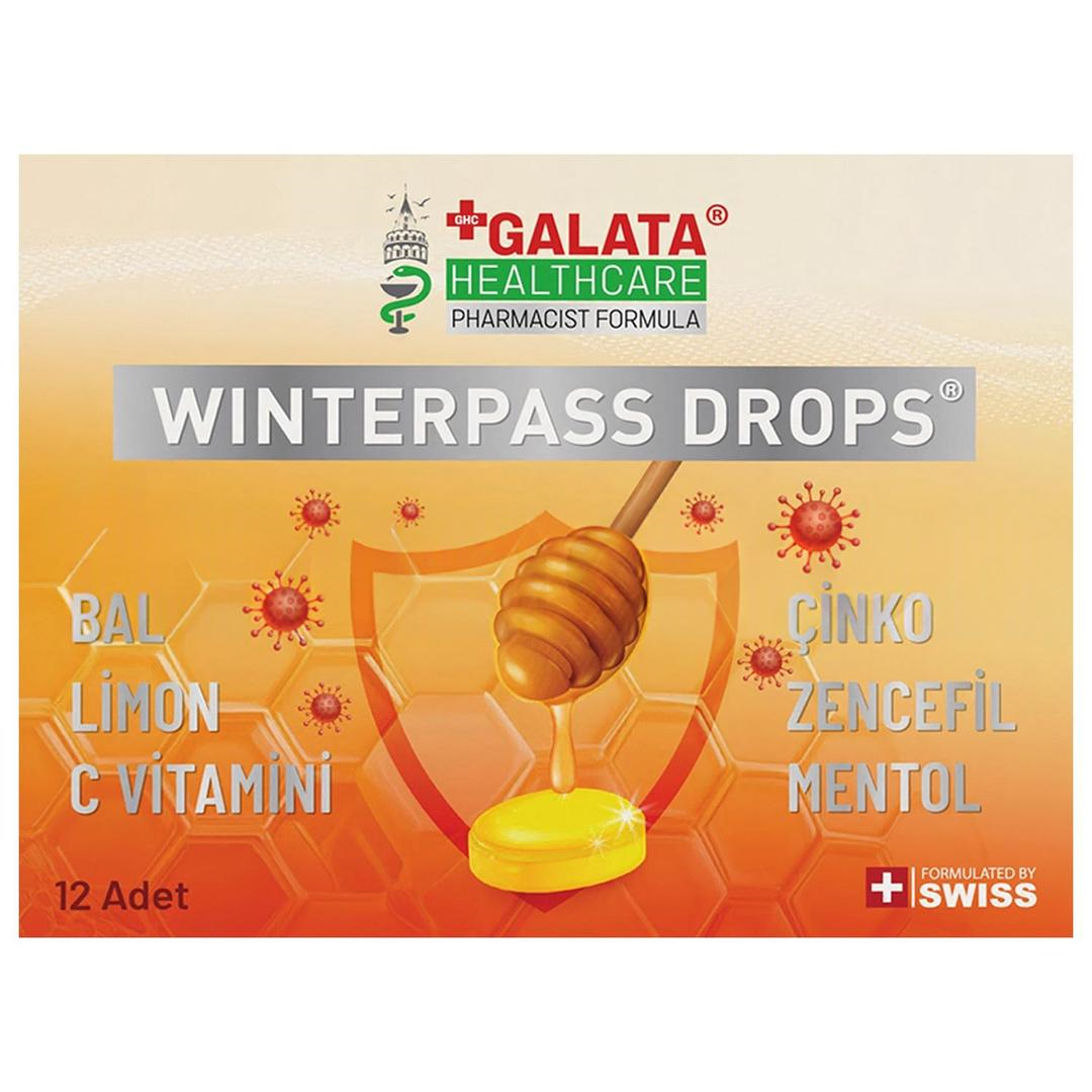 Galata Healthcare Winterpass Drops Bal Limon Çinko 12 Adet