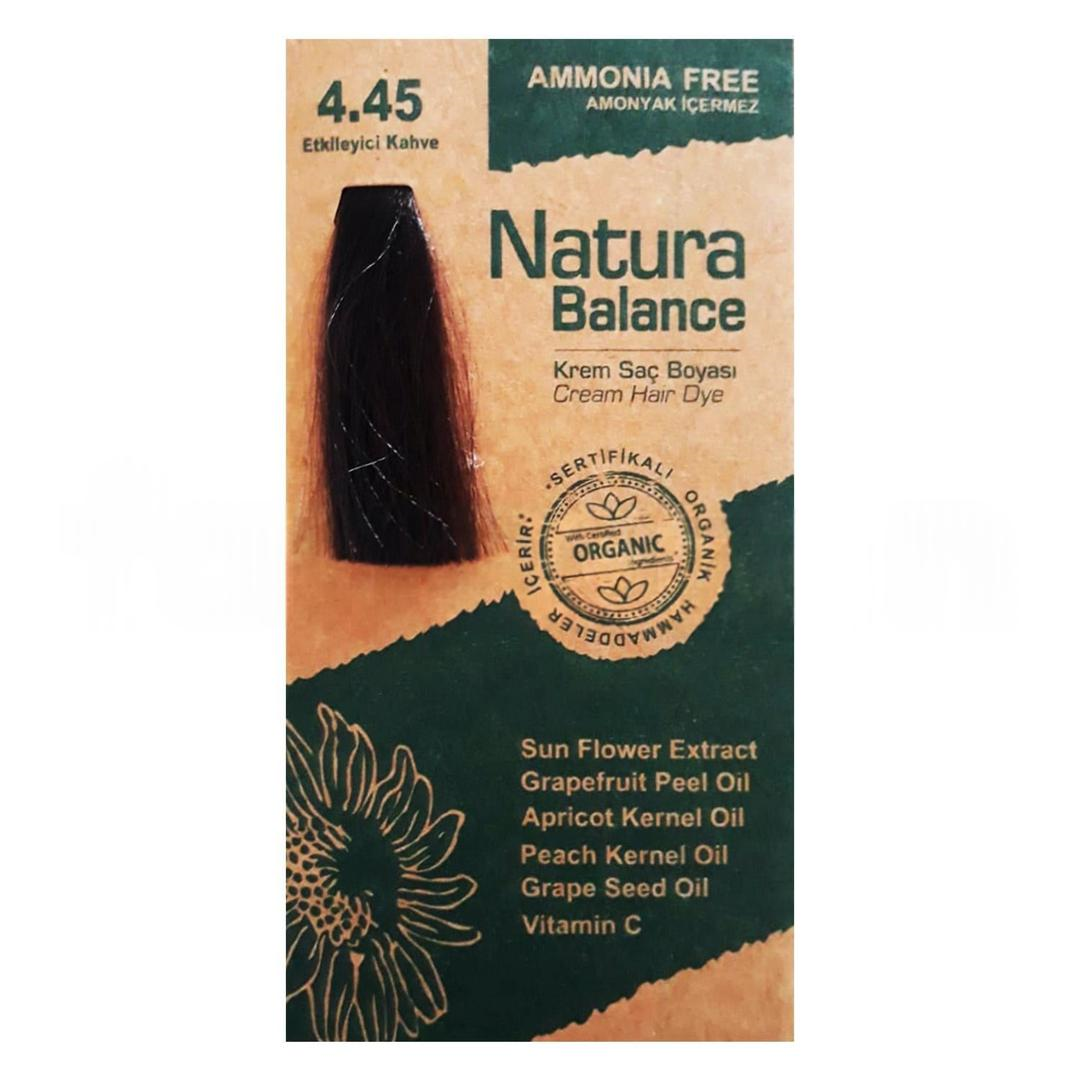 Natura Balance Organik Krem Saç Boyası 60 ml - 4.45 Etkileyici Kahve