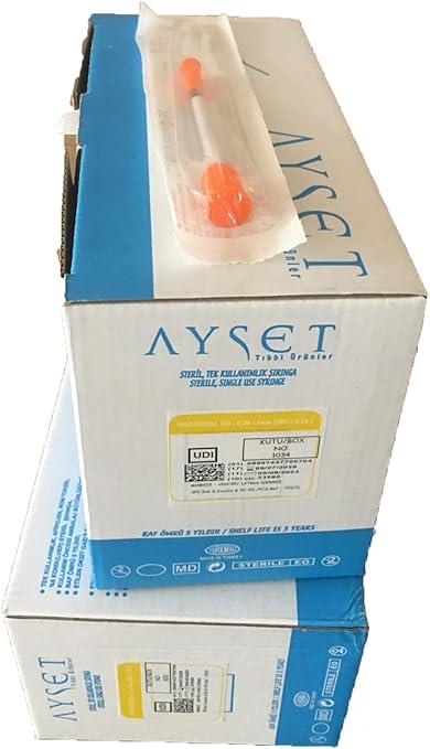 AYSET 0.5ML 3 PARÇALI CONTALI İĞNELİ SÜPER INSULIN ŞIRINGA