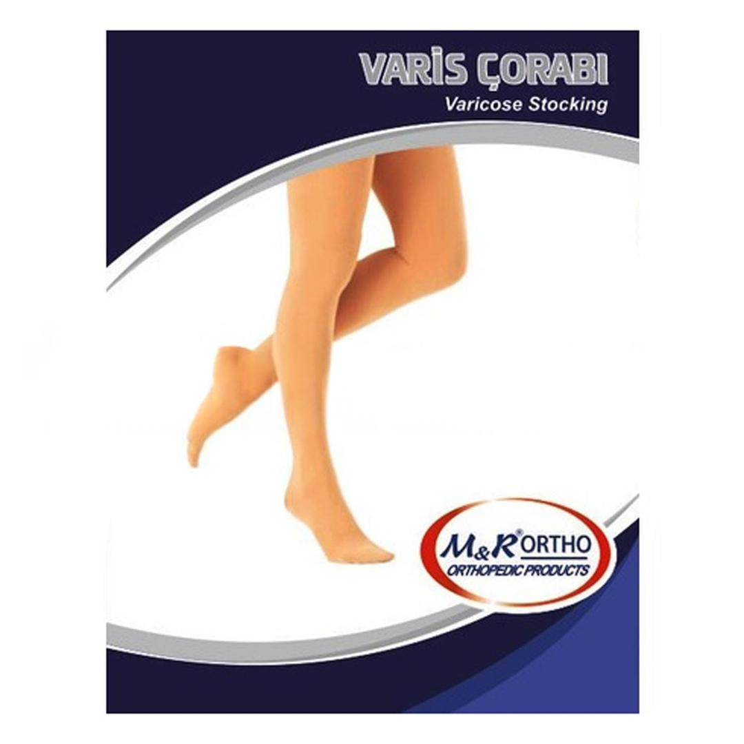M&R Ortho CCL2 Diz Altı Varis Çorabı Burnu Kapalı No: 2