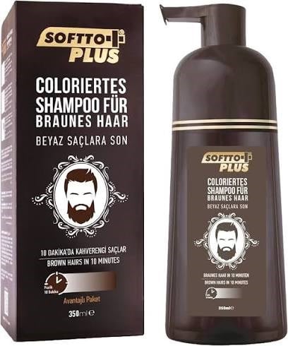 SOFTTO PLUS BROWN HAIR SHAMPOO 350ML
