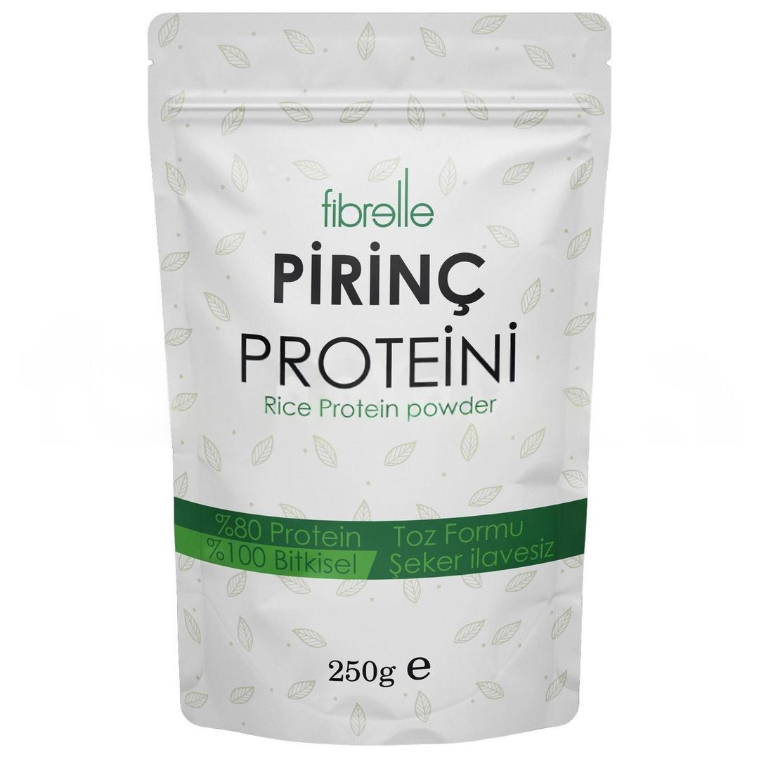 Fibrelle Pirinç Proteini Tozu Yüksek Protein Oranı %80 Protein 250 gr