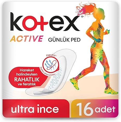 KOTEX ACTIVE GÜNLÜK PED 16'LI