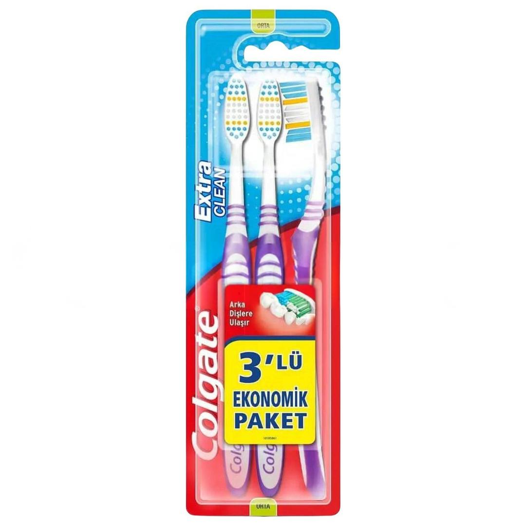 Colgate Extra Clean Orta Diş Fırçası Ekonomik Paket 3'lü
