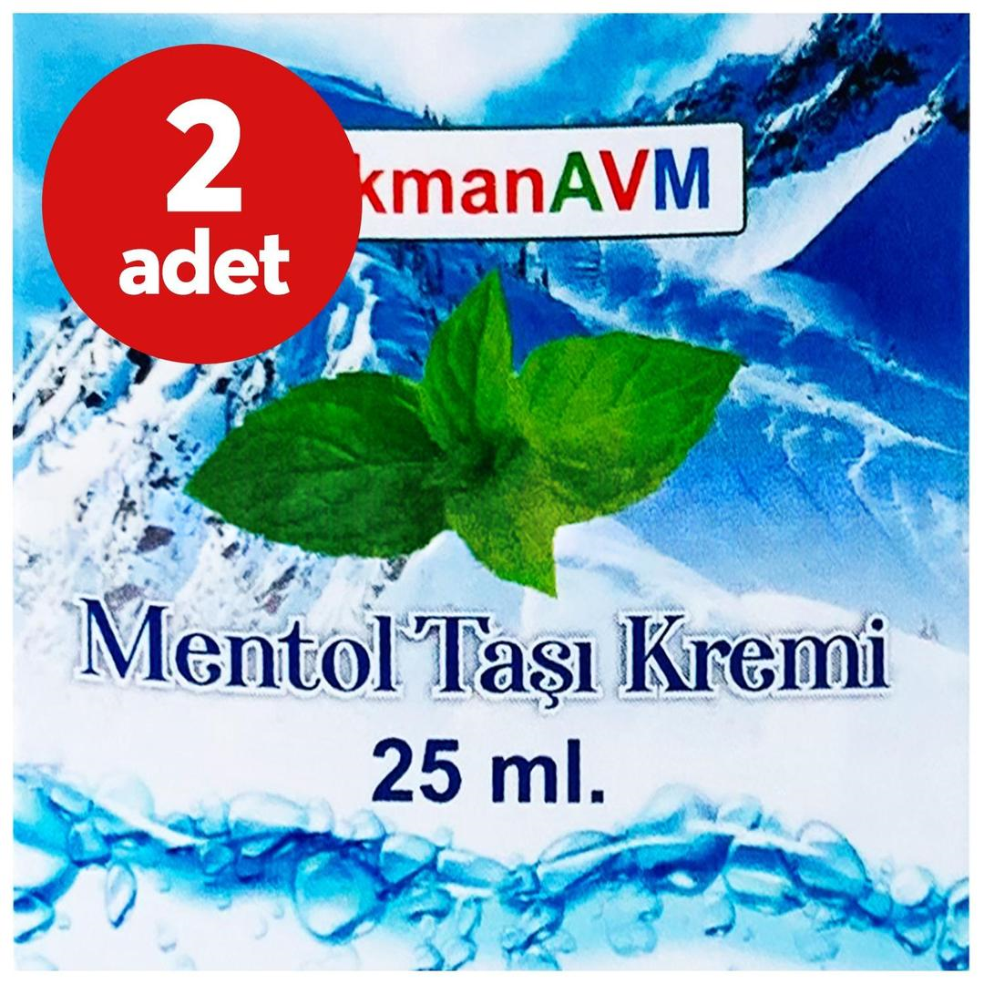 Lokmanavm Mentol Taşı Kremi Migren Baş Ağrısı Ağrılar 25 ml - 2 Adet