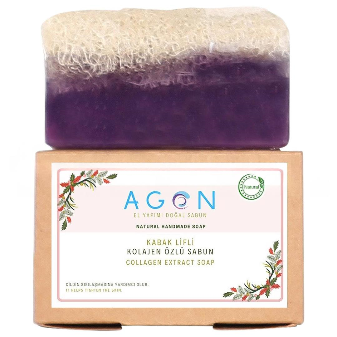 Agon El Yapımı Doğal Kabak Lifli Kolajen Özlü Sabun 120 gr