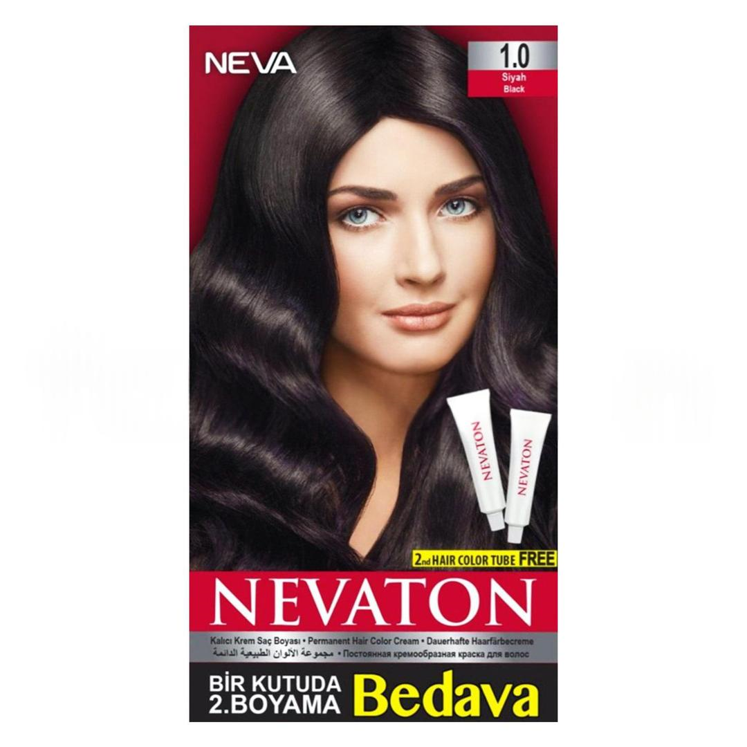 Nevaton Kalıcı Krem Saç Boyası 1.0 Siyah