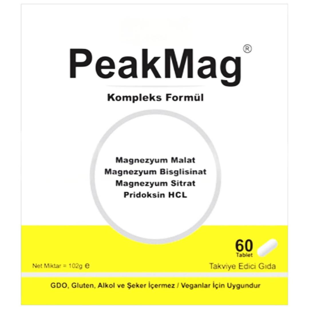 Peakmag Kompleks Formül Magnezyum 60 Tablet