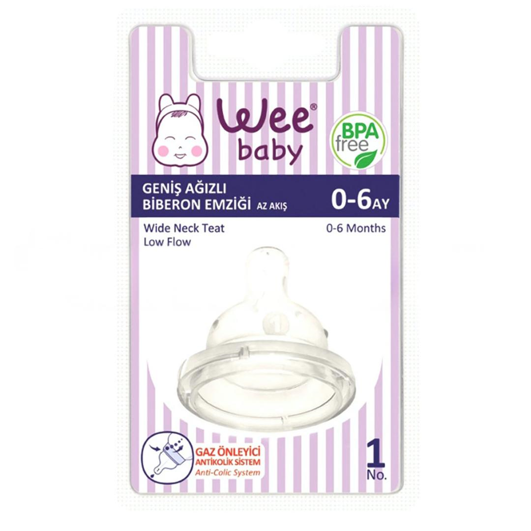 Wee Baby 828 Biberon Emziği Silikon Geniş Ağızlı No: 1 - Eski Ambalaj