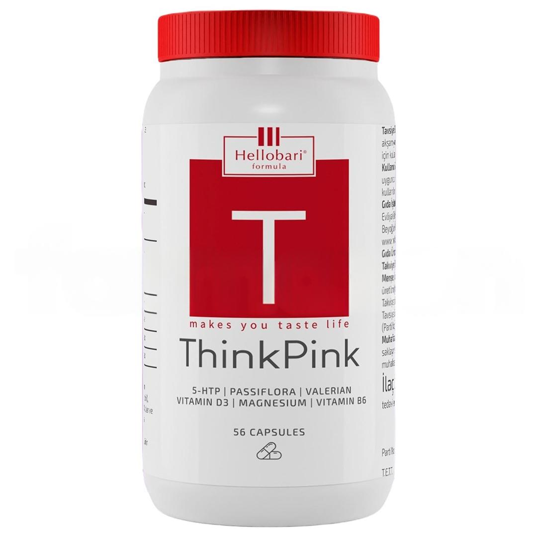 Hellobari Formula Thinkpink 5-HTP Passiflora Valerian 56 Kapsül
