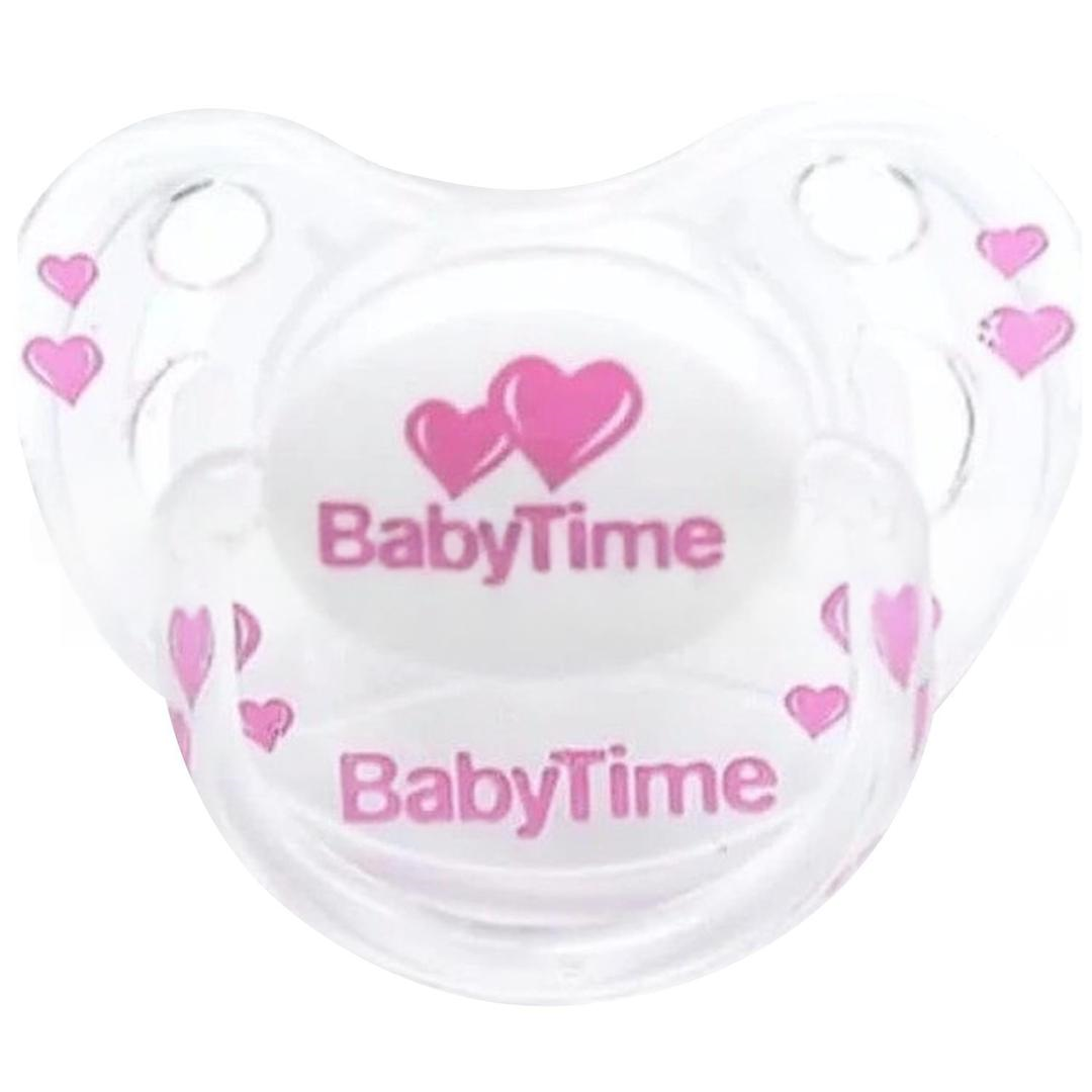 Baby Time BT135-2 Silikon Damaklı Koruma Kapaklı Desenli Emzik