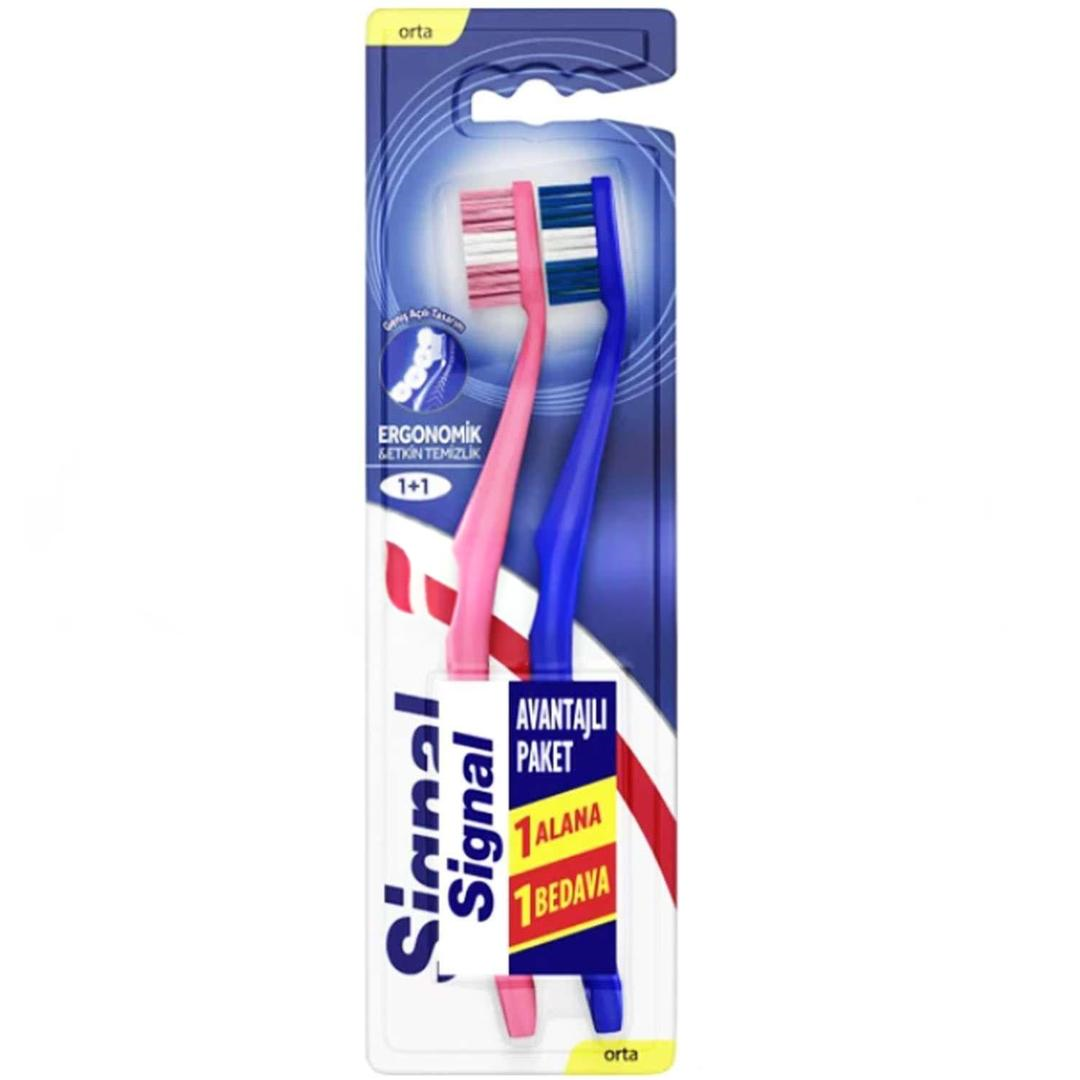 Signal Ergonomik Diş Fırçası 1+1