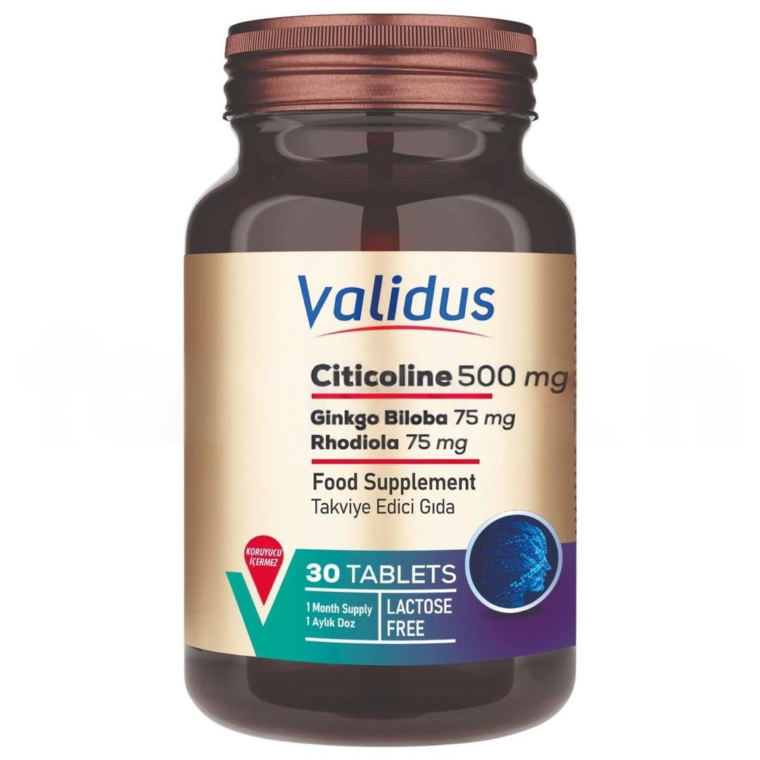 Validus Sitikolin 500 mg 30 Tablet