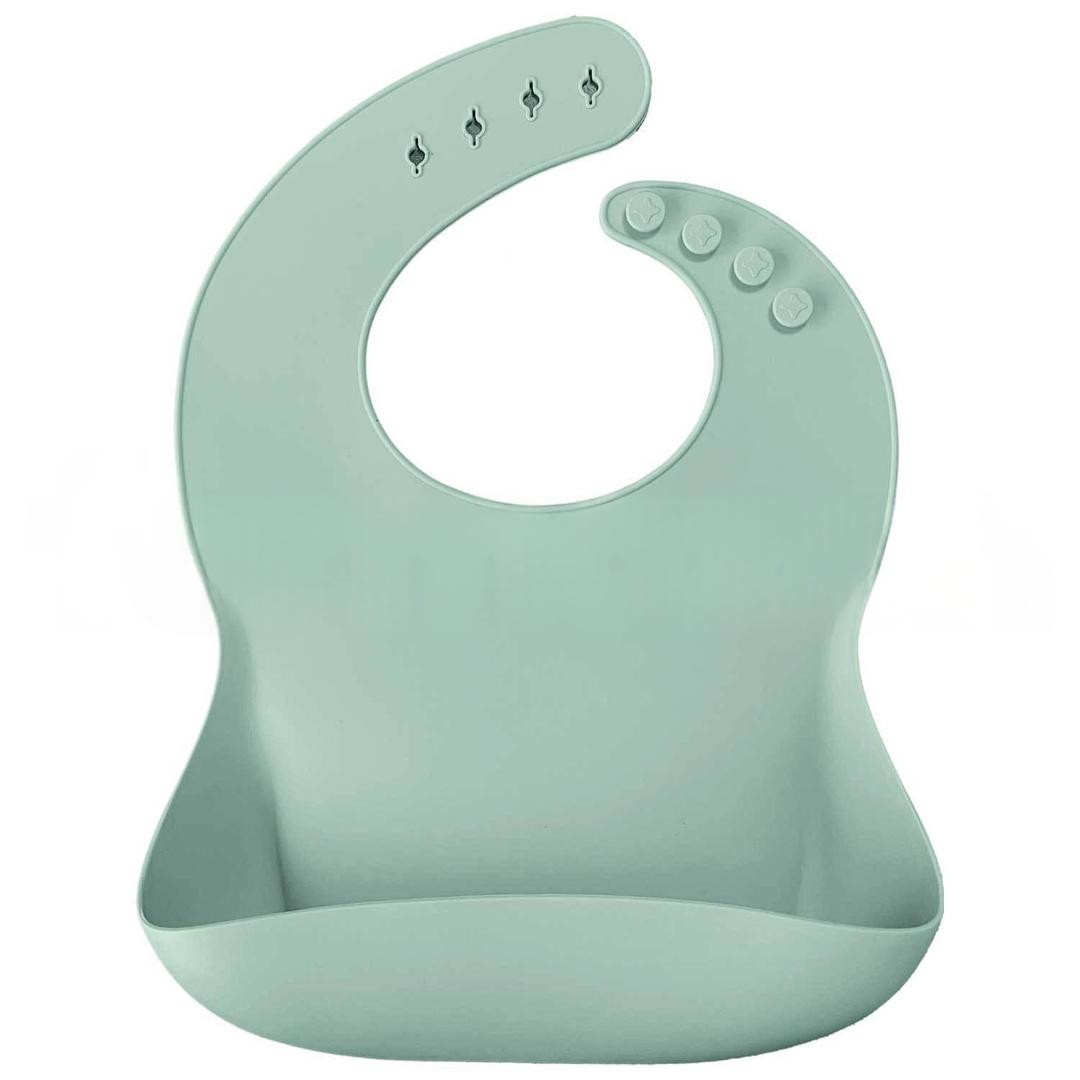 Oioi Basic Silikon Mama Önlüğü - River Green