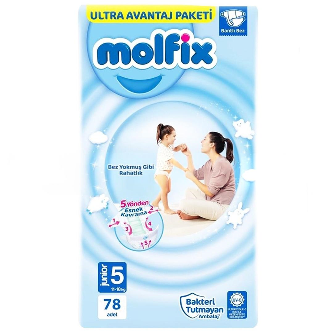 Molfix Bebek Bezi No: 5 Ultra Fırsat Paketi 78'li