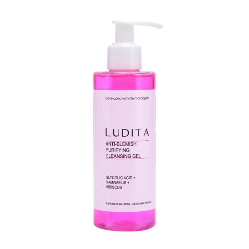 Ludita Lekeli Ciltler için Hibiscus Özlü Arındıcı Yüz Yıkama Jeli 200 ml
