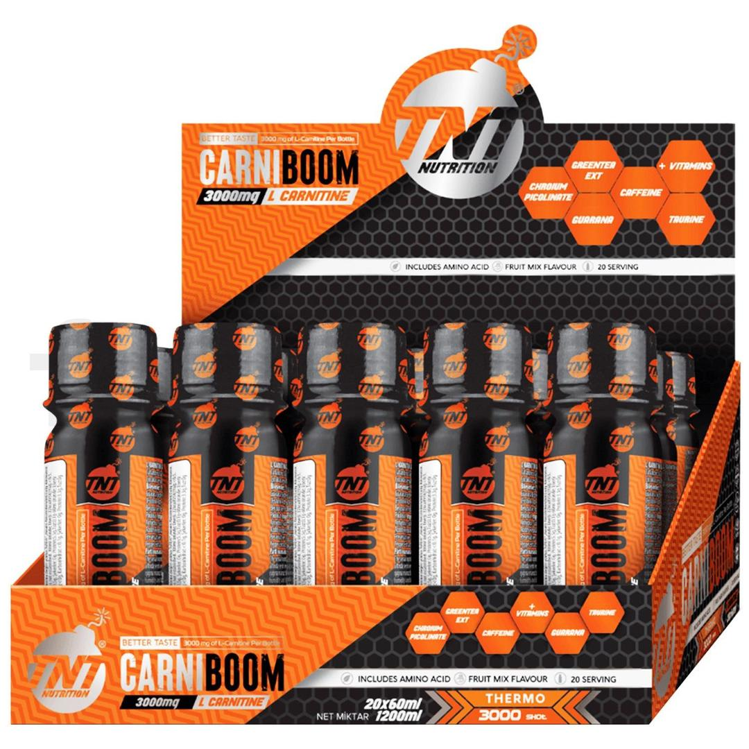 TNT Carniboom L-Carnitine 3000 mg Karışık Meyve Aromalı 60 ml 20 Adet