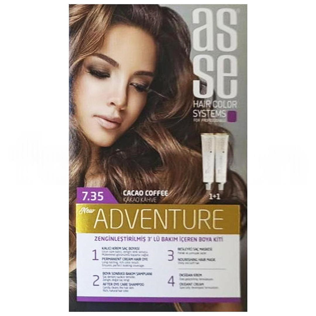 Asse Hair Color System Saç Boyası Kakao Kahve No: 7.35