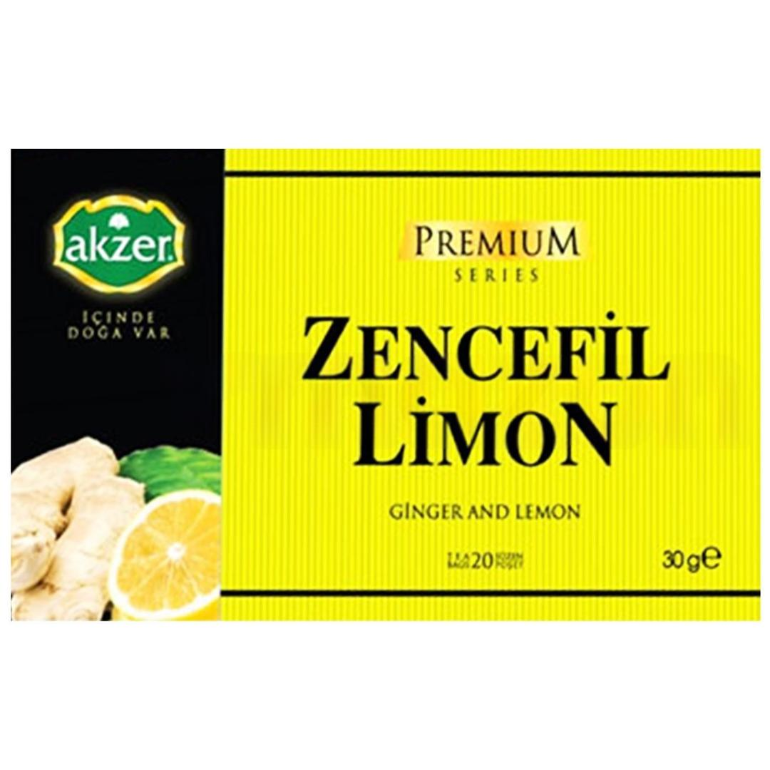 Akzer Zencefilli Limonlu Çay 20'li Süzen Poşet